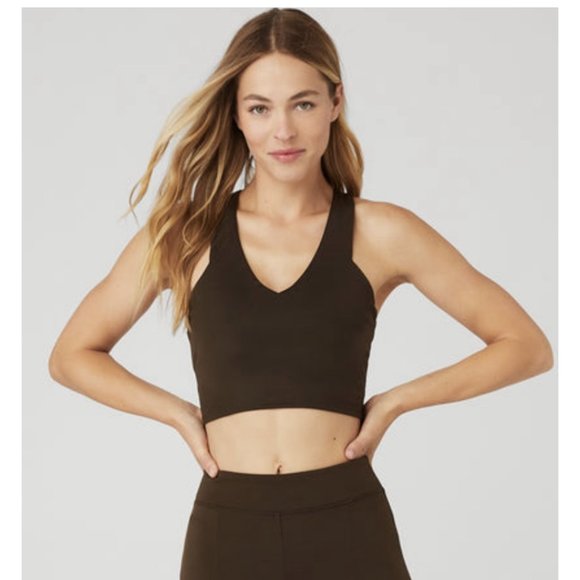ALO Yoga Tops - Alo Airbrush Real Bra Tank Brown